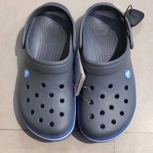 Crocs, uk 9, charcoal/ocean